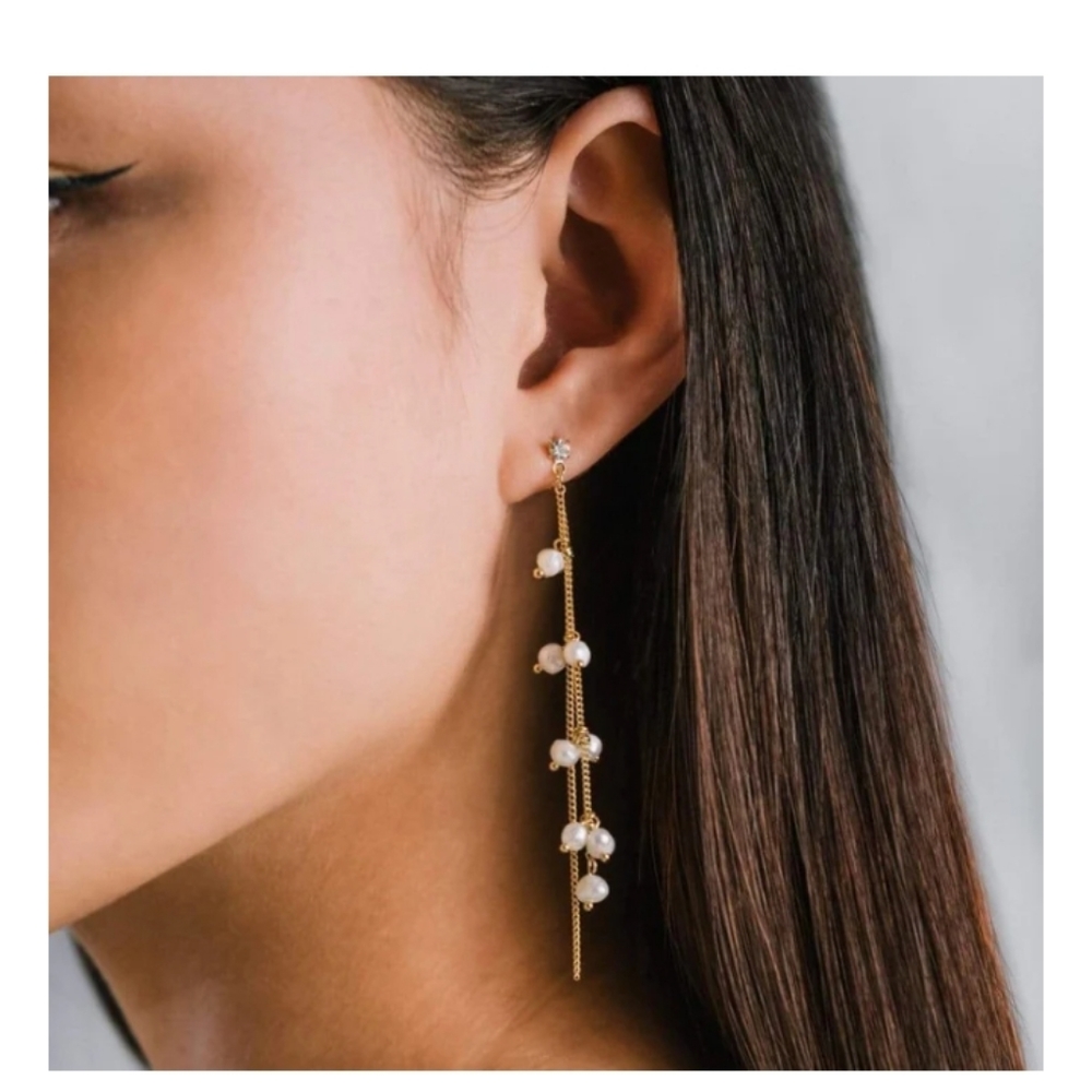 Lovers Tempo Dot Pearl Earrings